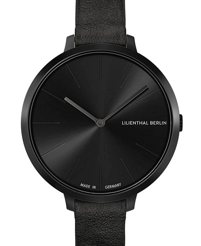 Lilienthal Berlin Women's Rosalux Black Sensation Black Leather Watch