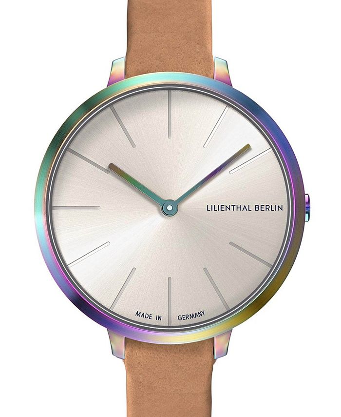 Lilienthal Berlin Women's Rosalux Rainbow Light Brown Leather Watch