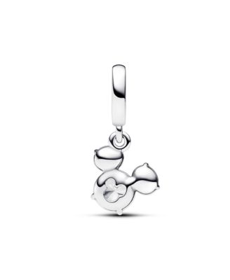 Disney Cubic Zirconia Mickey Mouse Head Silhouette Dangle Charm