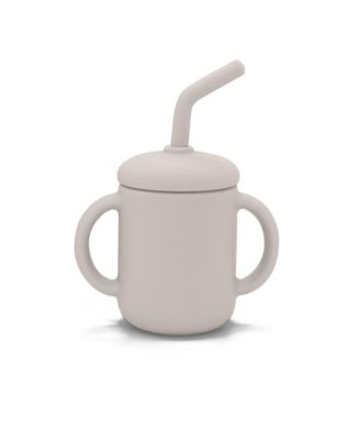 Toddler SiliSippy Baby Silicone Sippy Cup with Handles & Straw, Microwave safe