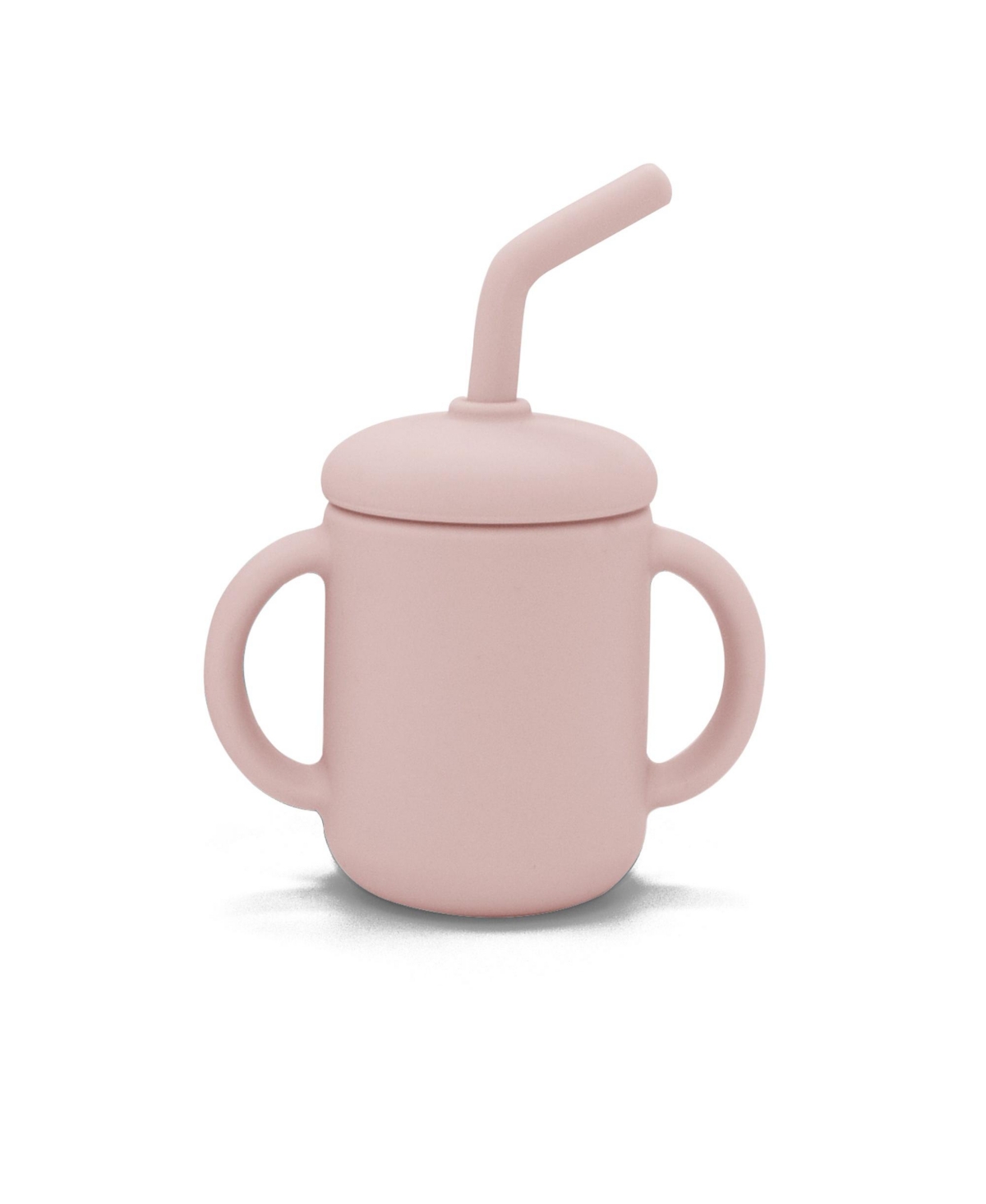Kushies Toddler SiliSippy Baby Silicone Sippy Cup with Handles & Straw, Microwave safe