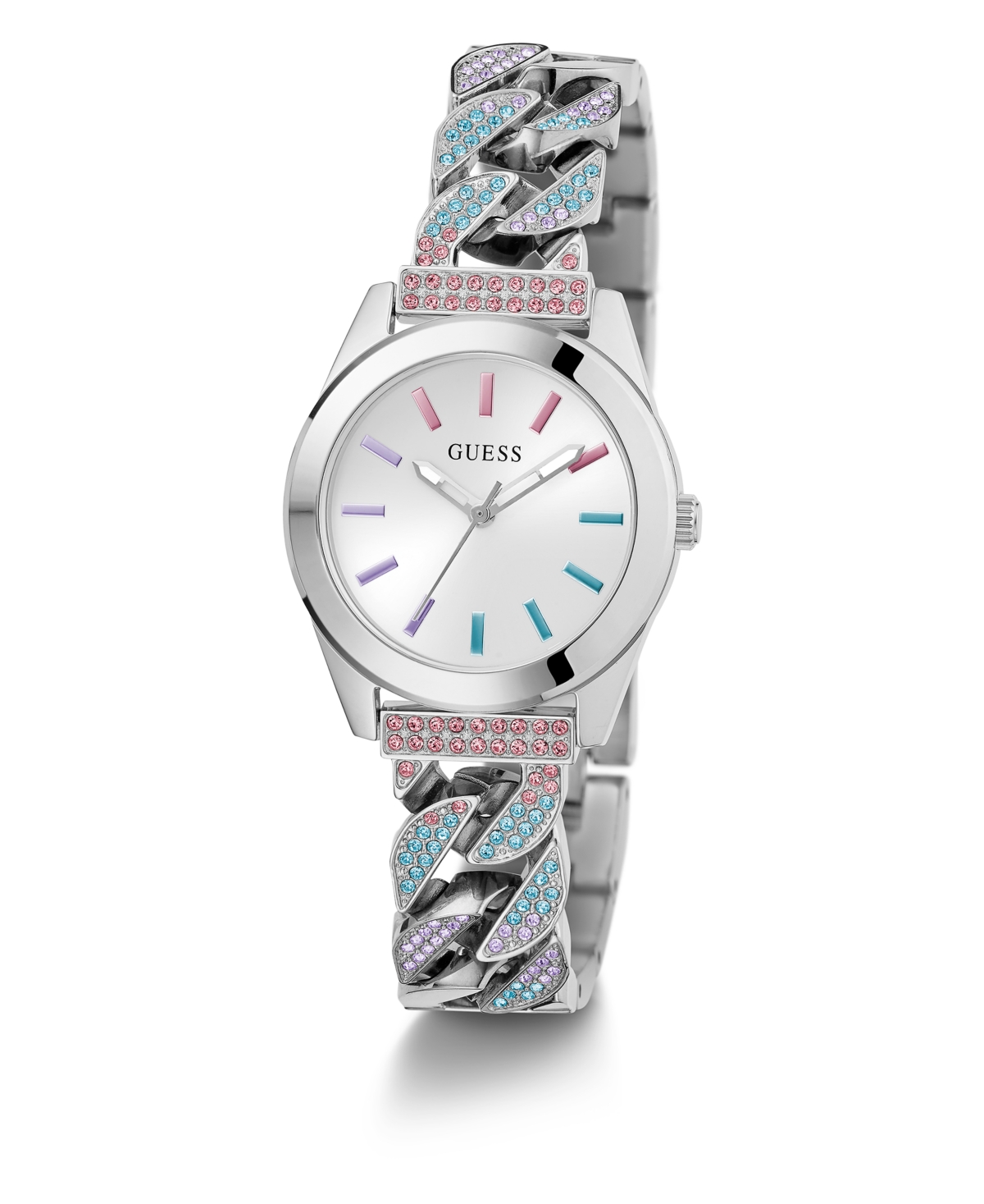 Guess Women's Analog Silver-Tone Stainless Steel Watch 32mm - Silver-Tone