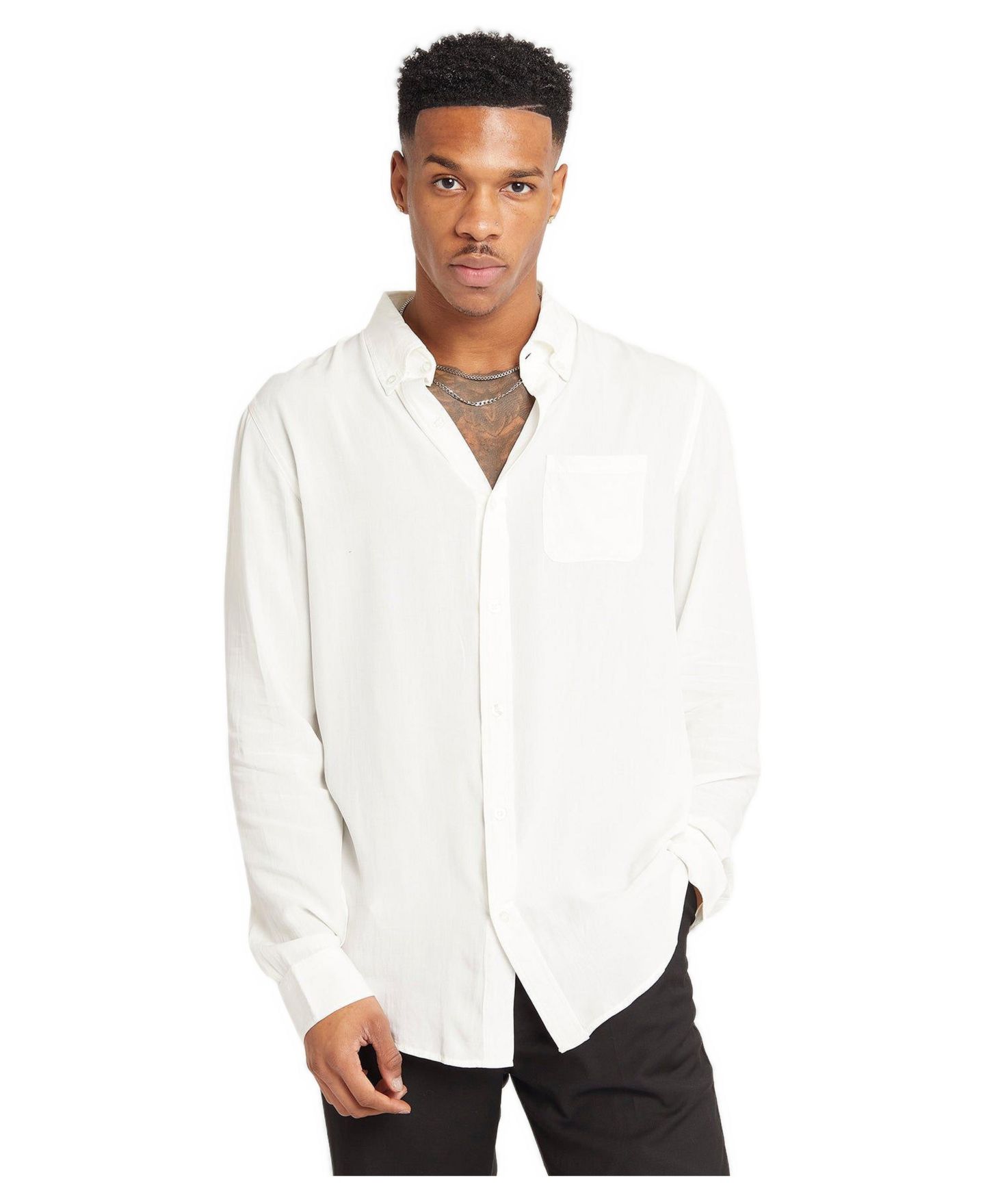 Мужская рубашка XXIII Crete Long Sleeve Button Up, цвет: Белый — фото 1