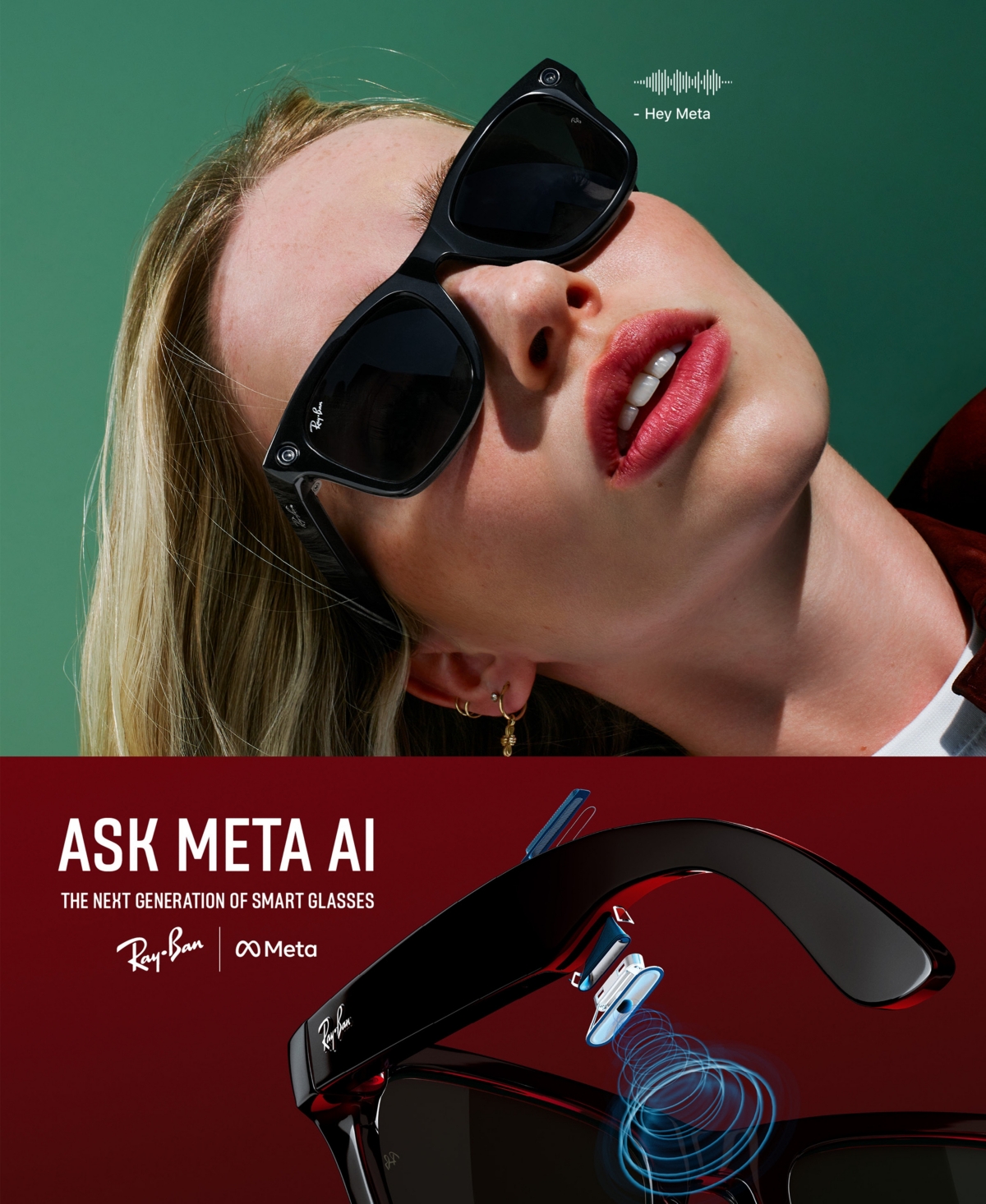 Ray-Ban Unisex Ray-Ban Meta Wayfarer Smart Glasses, RW4006