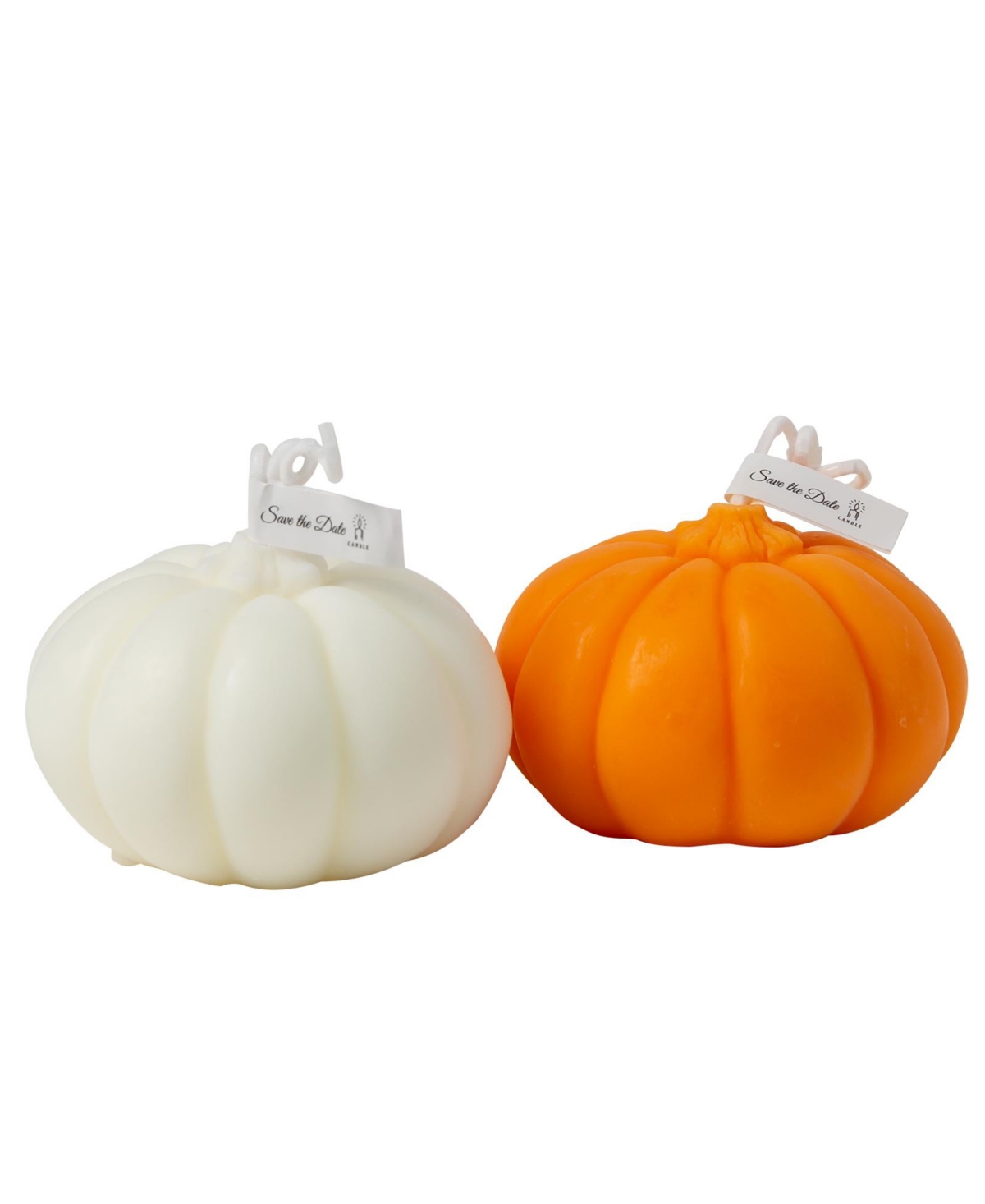 Pumpkin Scented Candle - Rose Scented, Decorative (Set of Two) - Open Miscellaneous