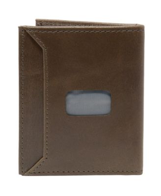 Men's Men RFID Leather Wallet Slim Front Pocket Wallet Business Card Case