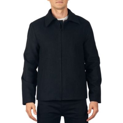 Men's Grant 28" Open Bottom Jacket Wool Blend JD Bomber Zippered Jacket