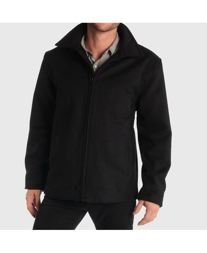 Alpine Swiss Grant Mens 28" Open Bottom Jacket Wool Blend JD Bomber