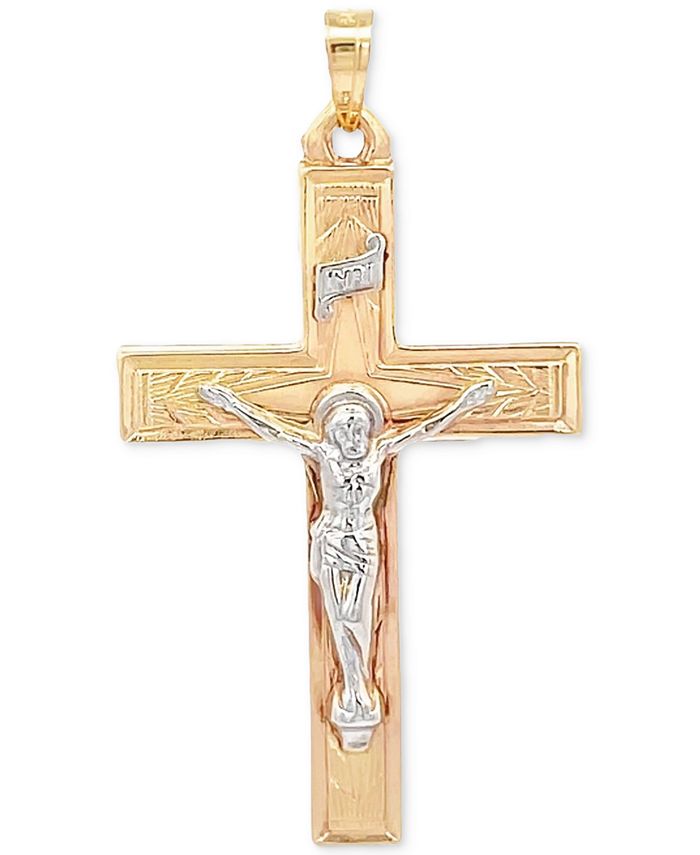 Macy's 14k Gold Two-Tone Large Crucifix Pendant - Macy's