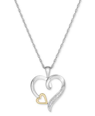 Diamond Accent Double Heart 18