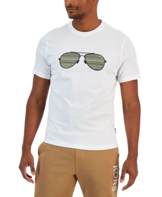 Men's Aviator Glasses Graphic Short Sleeve Crewneck T-Shirt
