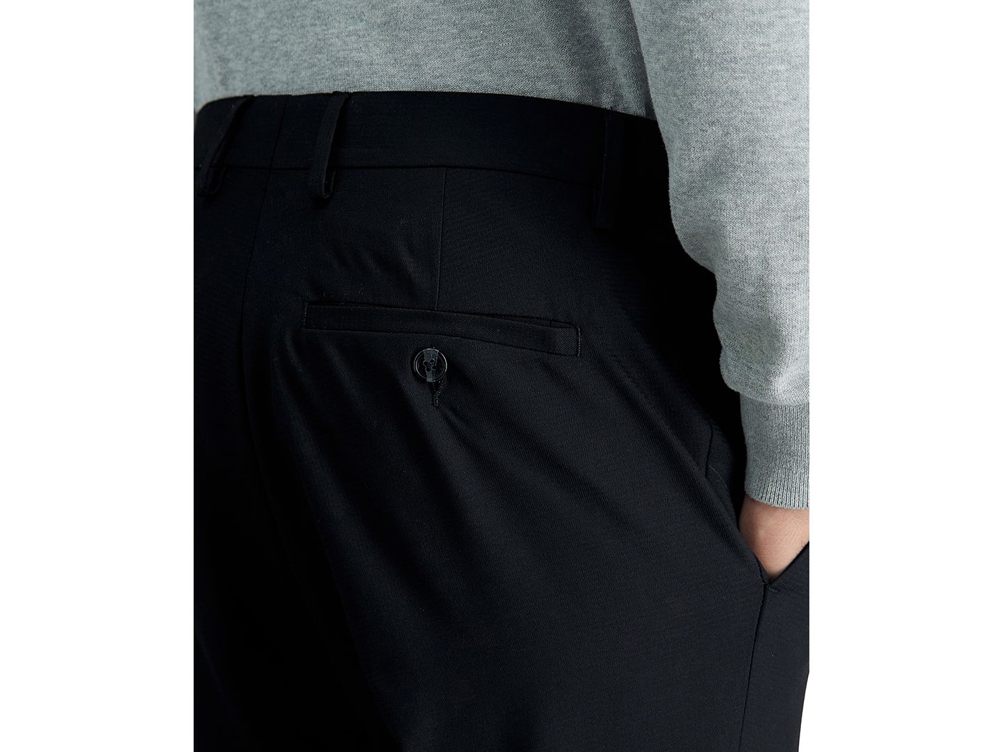 Мужские брюки Kenneth Cole Reaction Slim-Fit Shadow Check Dress Pants, цвет: Чёрный — фото 6