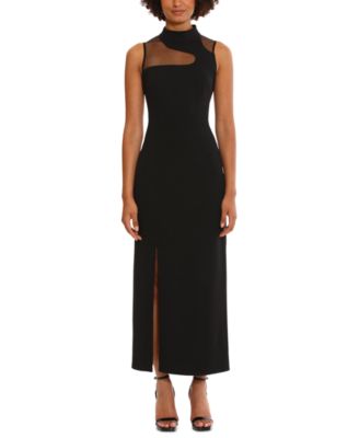 Women's Mock-Neck Sleeveless Slit-Front Dress