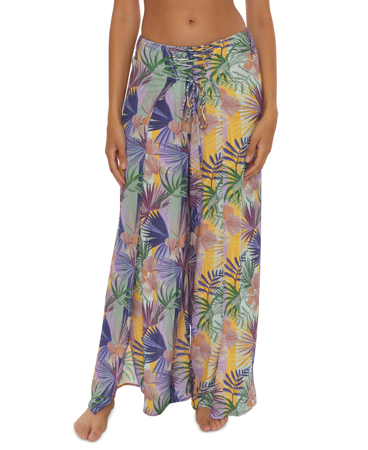Shop Becca Women's Under The Sea Wrap Swim Cover-up Pants In Multi