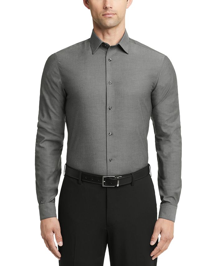 Calvin Klein Men\'s Slim-Fit Steel Non-Iron Shirt Stain - Macy\'s Shield Dress