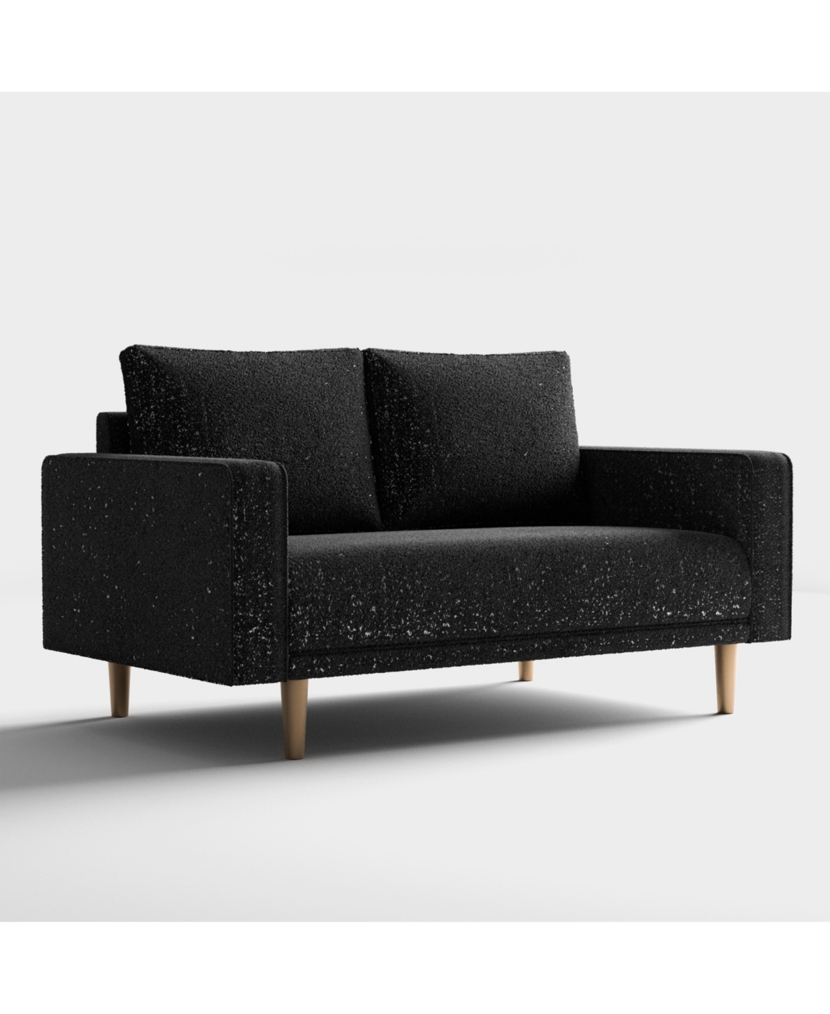 Furniture Of America Aurelia 39" Boucle Fabric Accent Arm Chair In Black