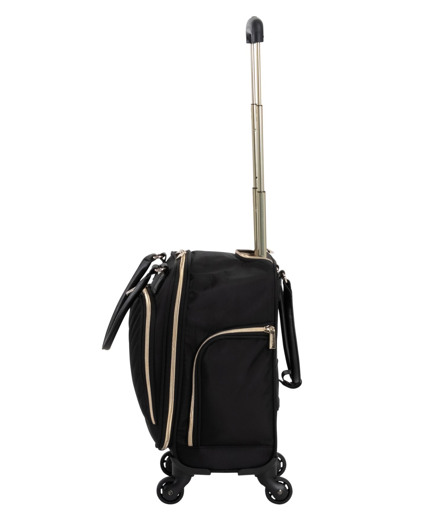 Чемоданы Kenneth Cole Reaction 17" Softside Chevron 4-Wheel Spinner Carry-On Underseater, цвет: Чёрный — фото 4
