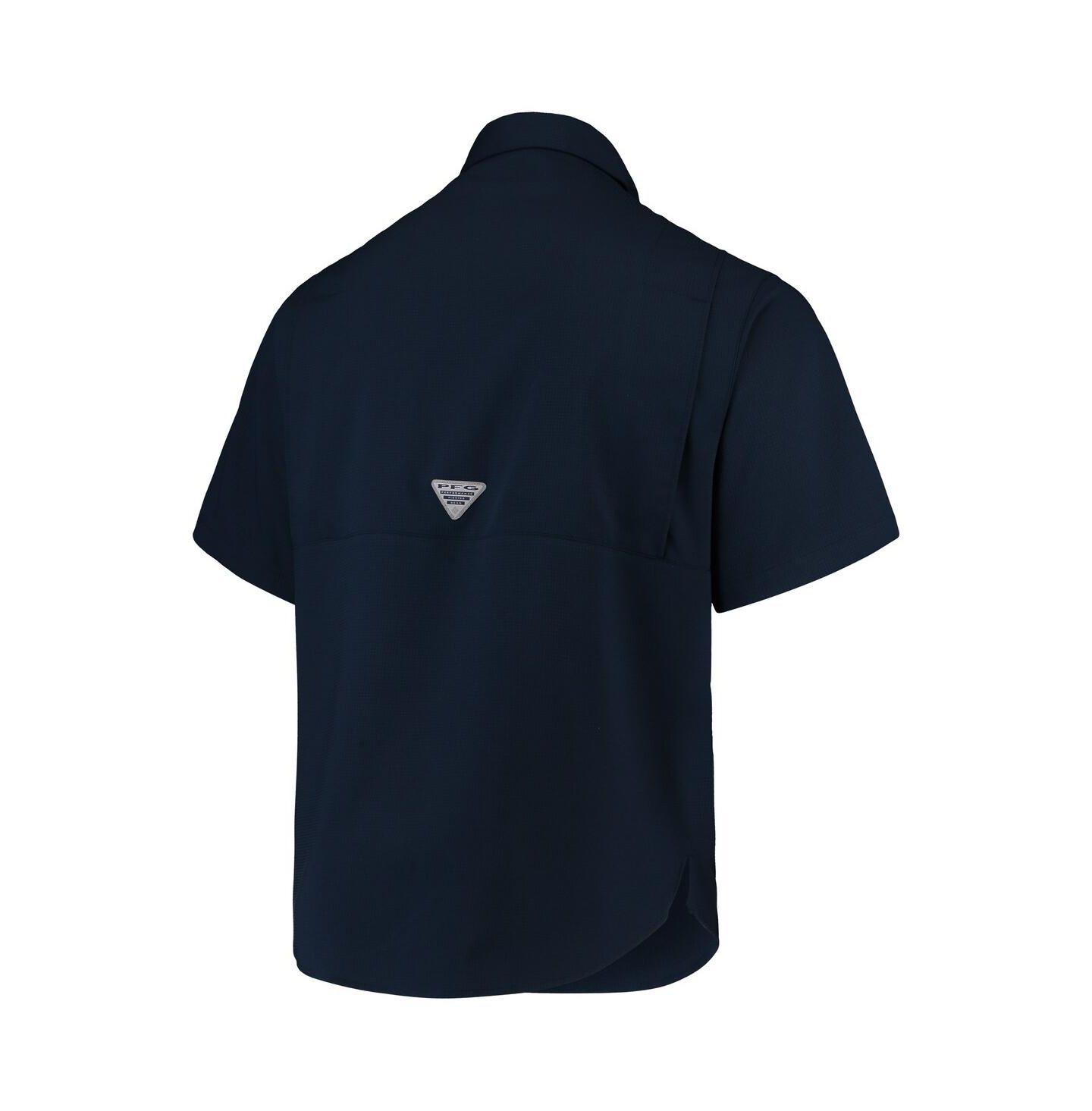 Мужская рубашка Columbia Navy West Virginia Mountaineers PFG Tamiami Omni-Shade Button-Down — фото 3