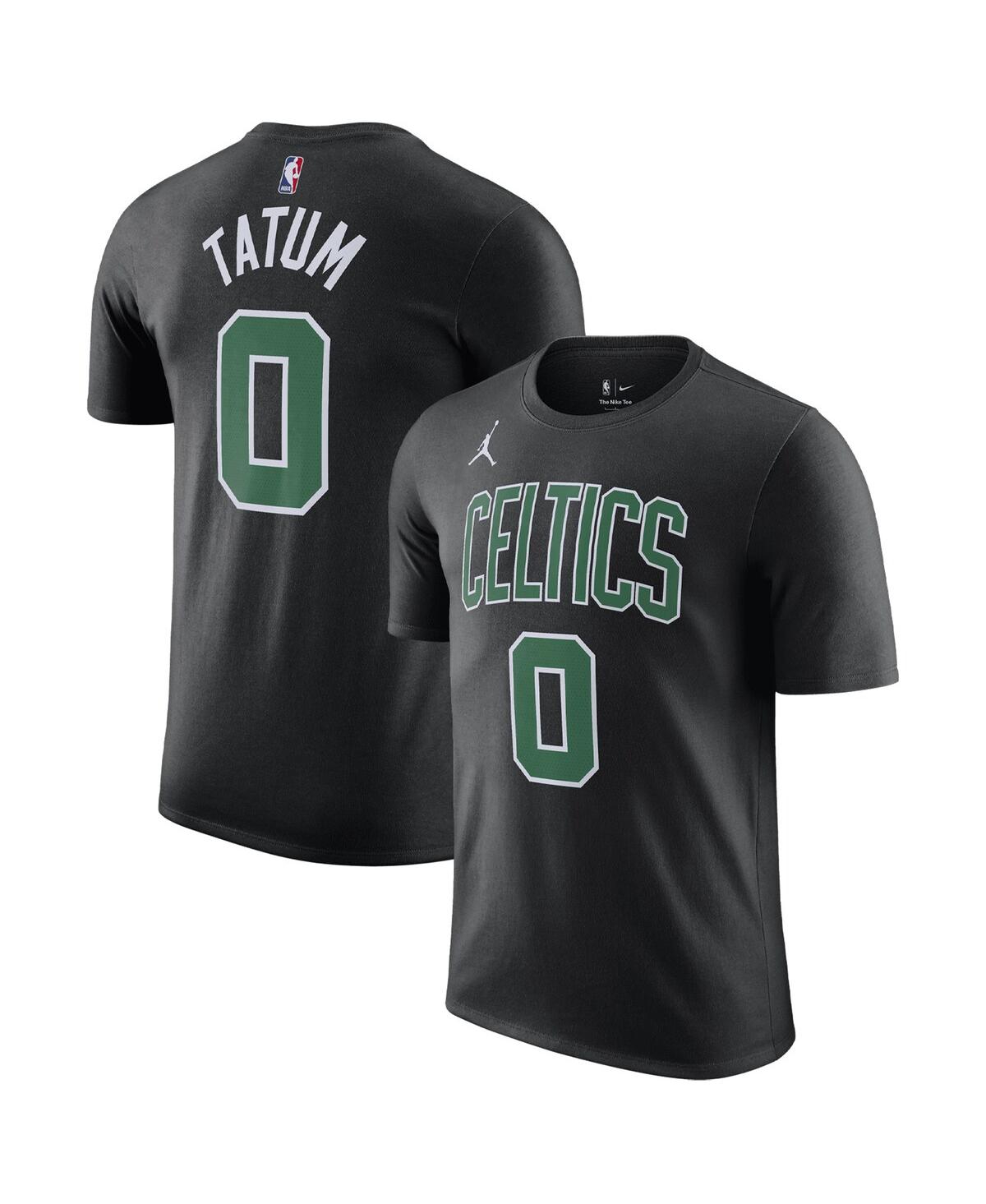 Jordan Men's  Jayson Tatum Black Boston Celtics 2022/23 Statement Edition Name And Number T-shirt