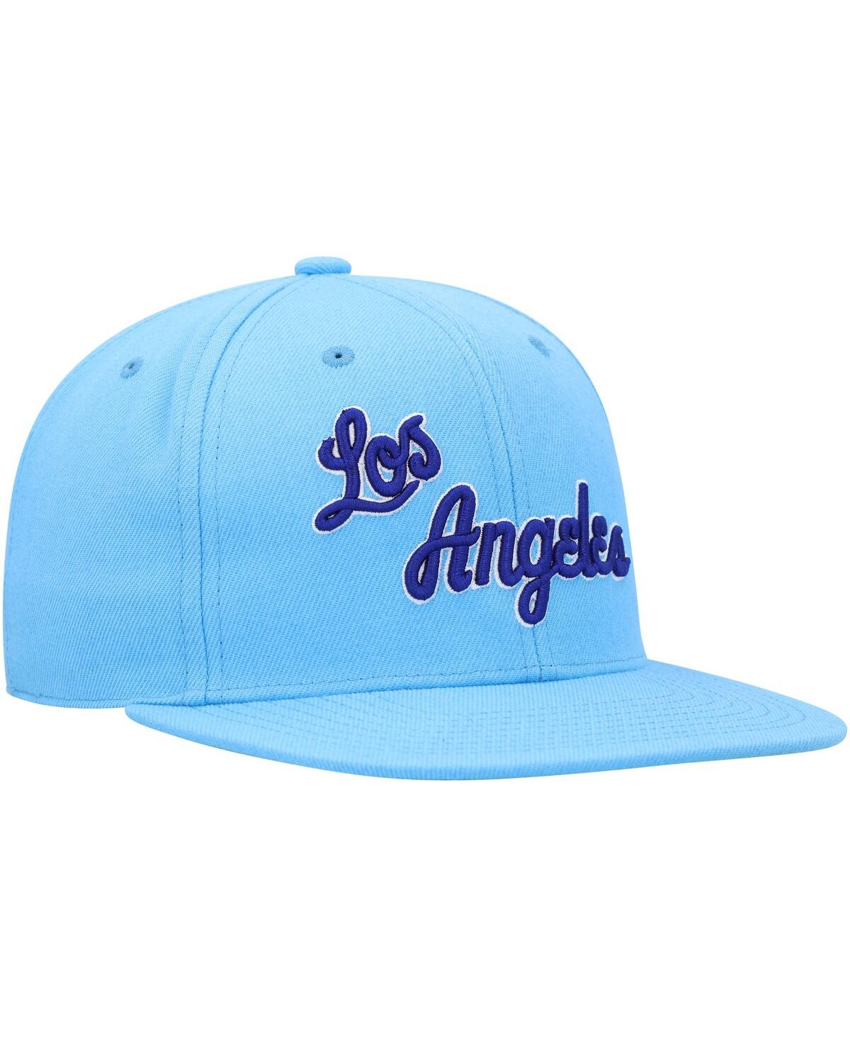 Men's Mitchell & NessLos Angeles Lakers Hardwood Classics Mvp Team Ground 2.0 Fitted Hat - Powder Blue