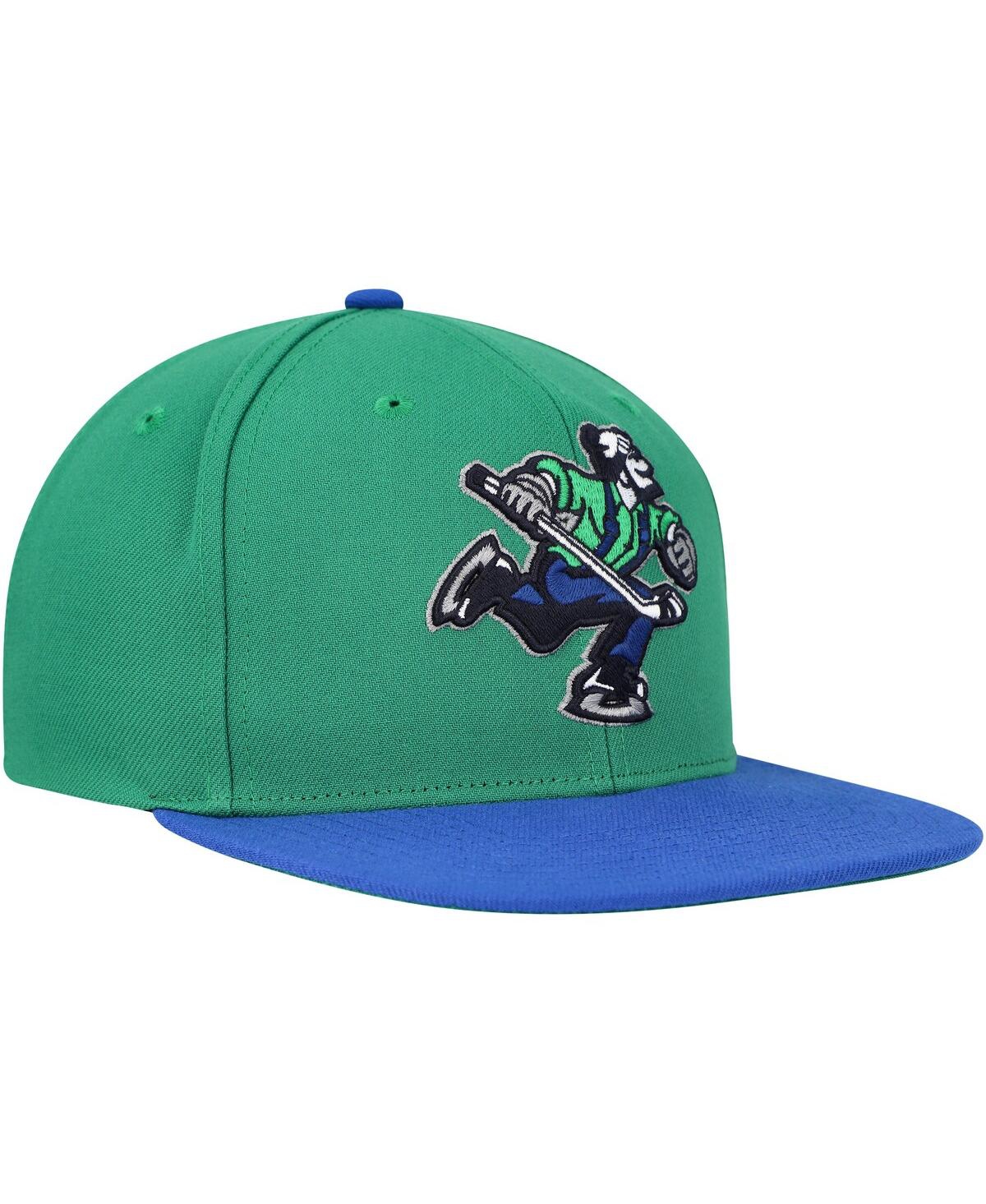 Mitchell & Ness Men's  Green Vancouver Canucks Core Team Ground 2.0 Snapback Hat In Green