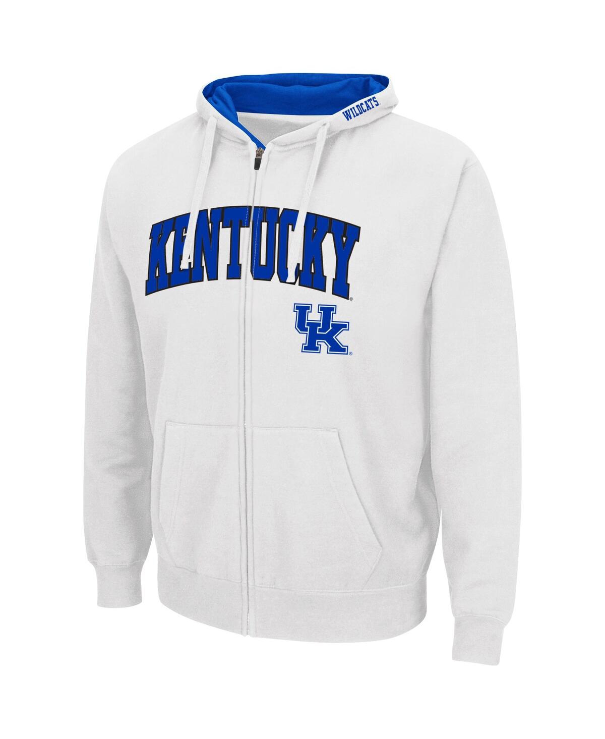 Colosseum Men's  White Kentucky Wildcats Arch & Team Logo 3.0 Full-zip Hoodie In White
