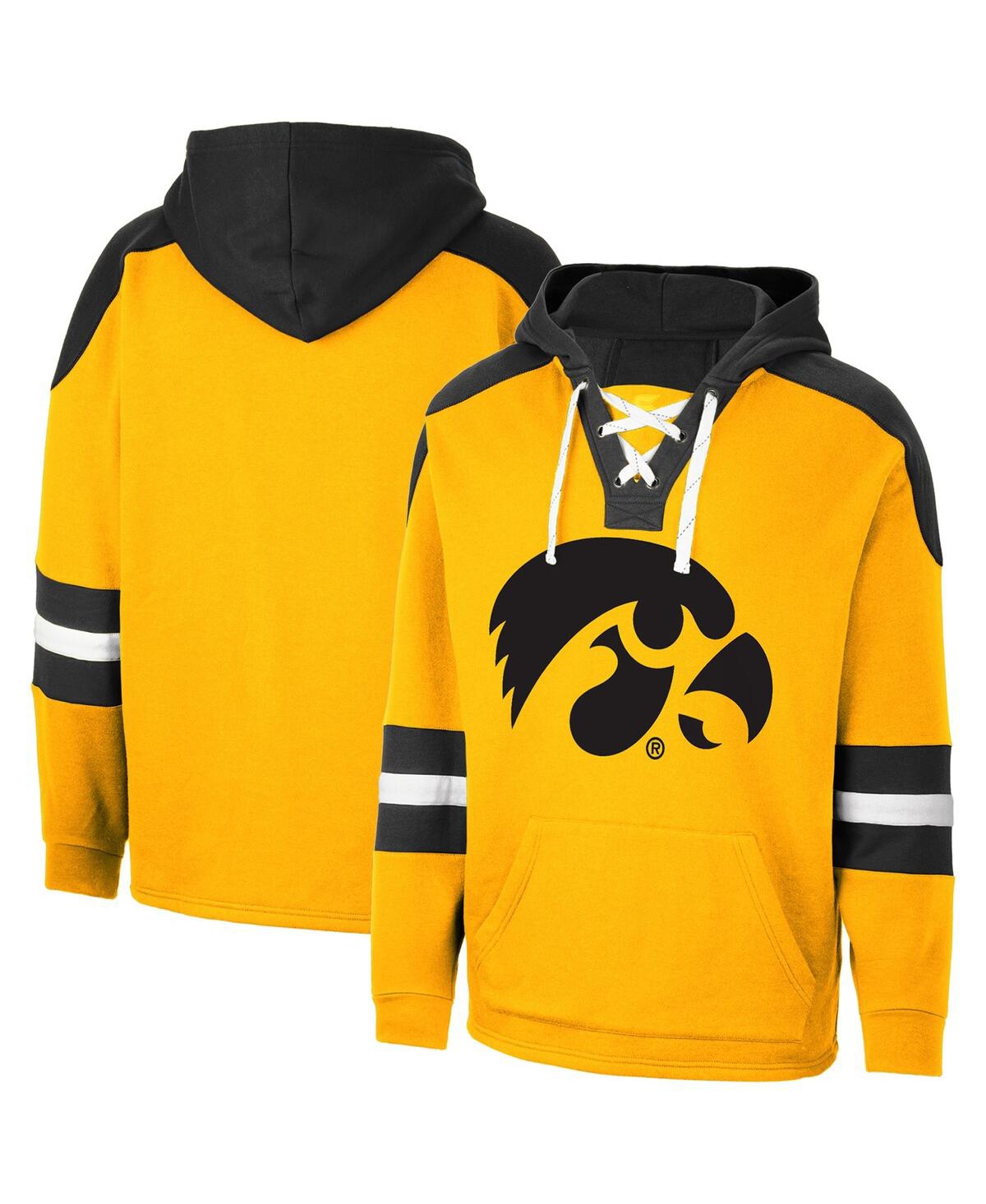 Shop Colosseum Men's  Gold Iowa Hawkeyes Lace-up 4.0 Pullover Hoodie