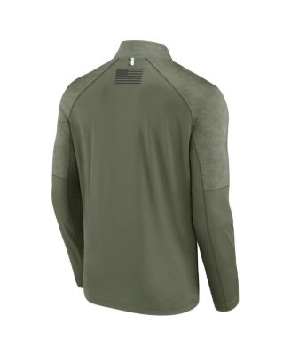 Men's Olive Florida Gators OHT Military-Inspired Appreciation Titan Raglan Quarter-Zip Jacket