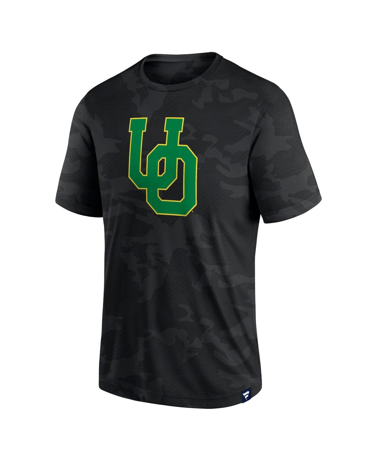 Fanatics Men's  Black Oregon Ducks Camo Logo T-shirt In Black
