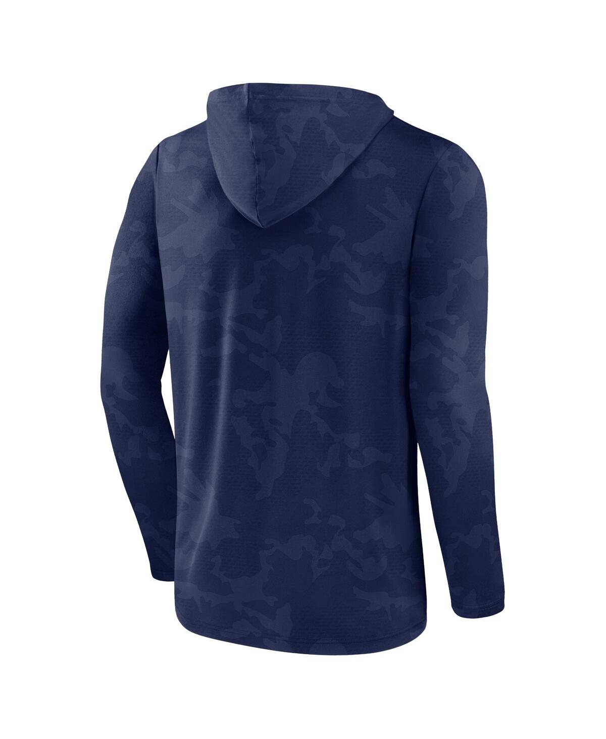 Men's FanaticsWest Virginia Mountaineers Camo Hoodie Long Sleeve T-shirt - Navy