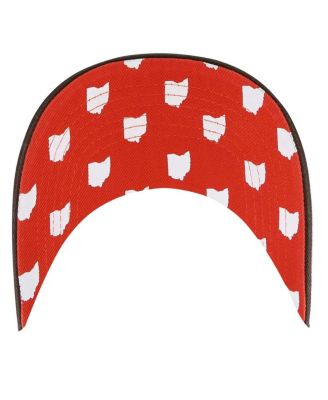 Women's Brown Cleveland Browns Confetti Icon Clean Up Adjustable Hat