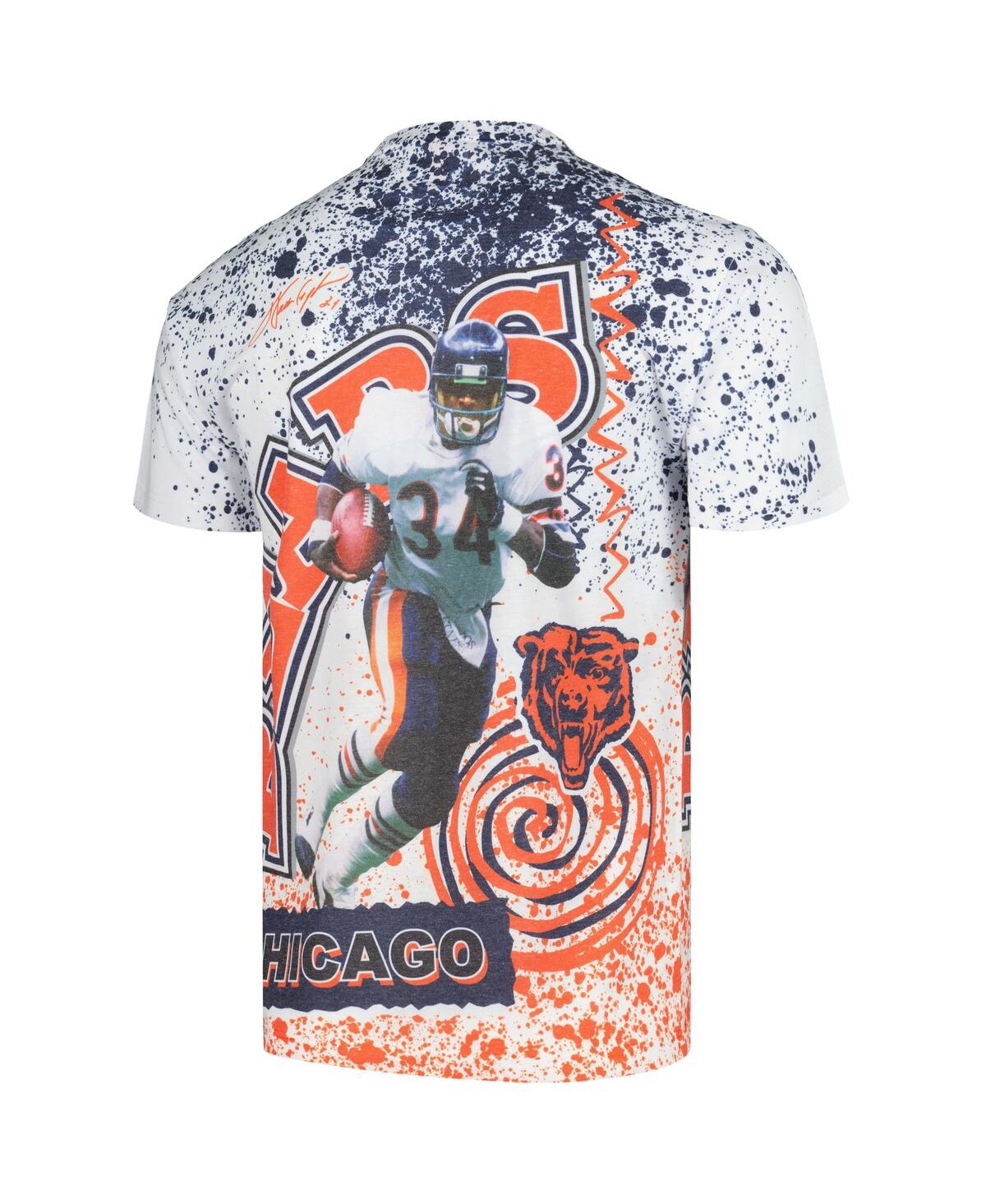 Shop Mitchell & Ness Men's  Walter Payton White Chicago Bears Retired Player Name And Number Burst T-shirt