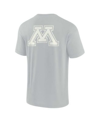 Men's and Women's Gray Minnesota Golden Gophers Super Soft Short Sleeve T-shirt
