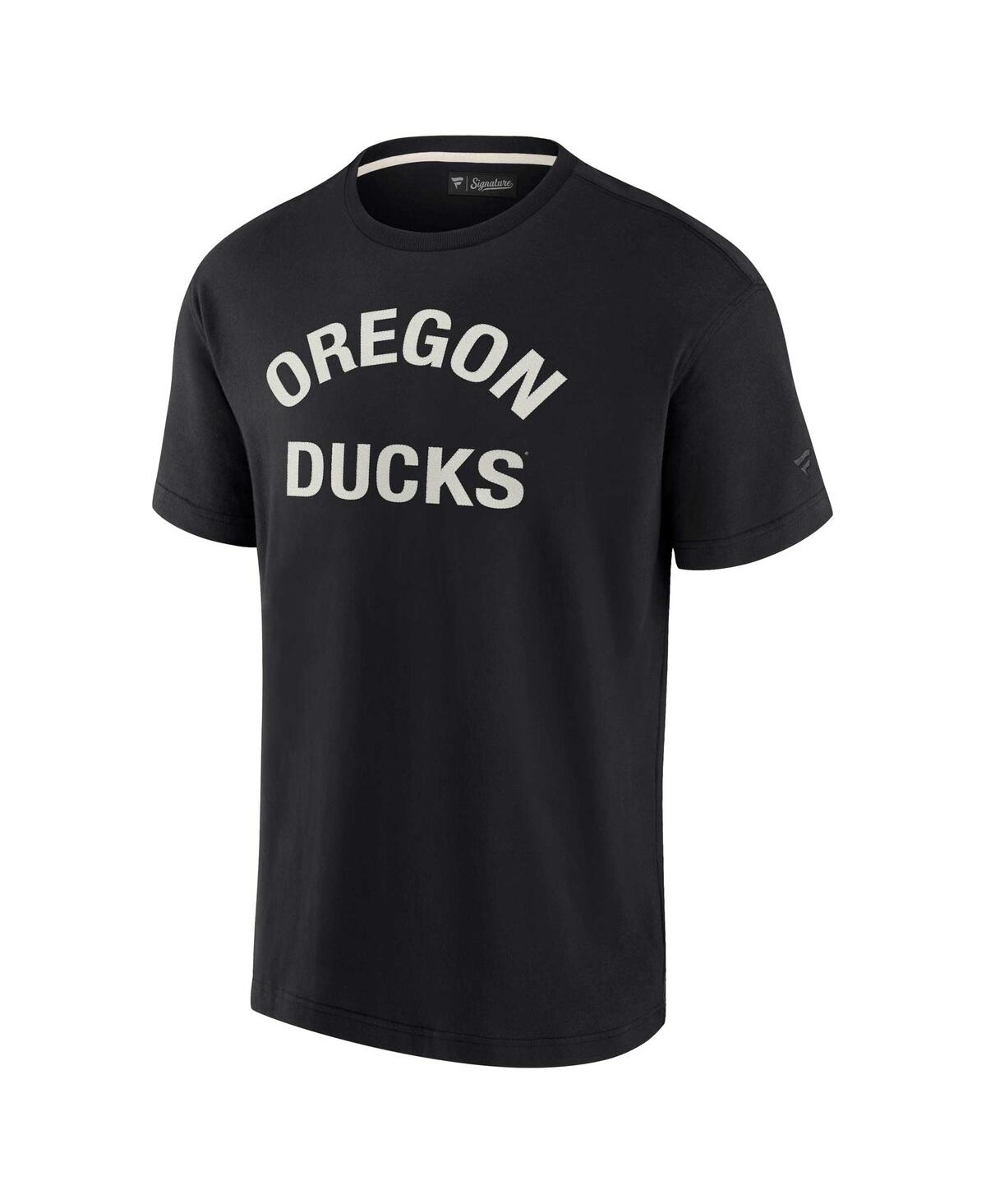 Fanatics Signature Men's And Women's  Black Oregon Ducks Super Soft Short Sleeve T-shirt In Black