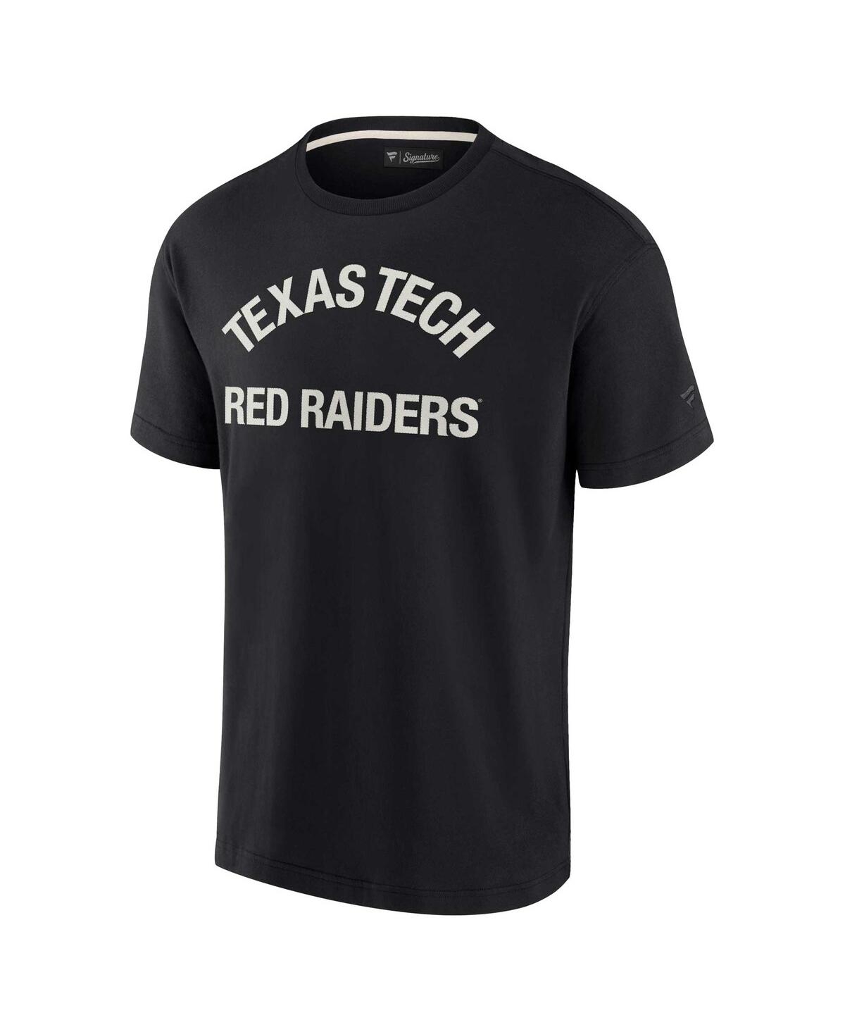 Fanatics Signature Unisex  Black Texas Tech Red Raiders Super Soft Short Sleeve T-shirt In Black