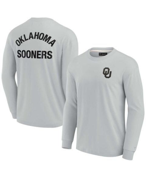 Футболка Fanatics Signature Gray Oklahoma Sooners Super Soft Long Sleeve