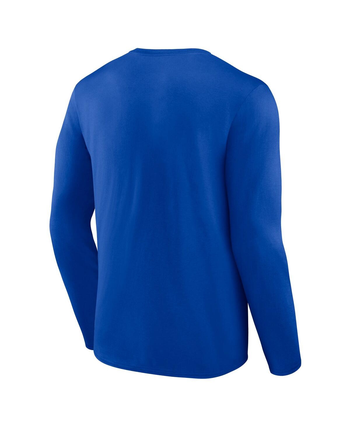 Fanatics Men's Royal Boise State Broncos Distressed Arch Over Logo Long Sleeve Hit T-shirt In Royal