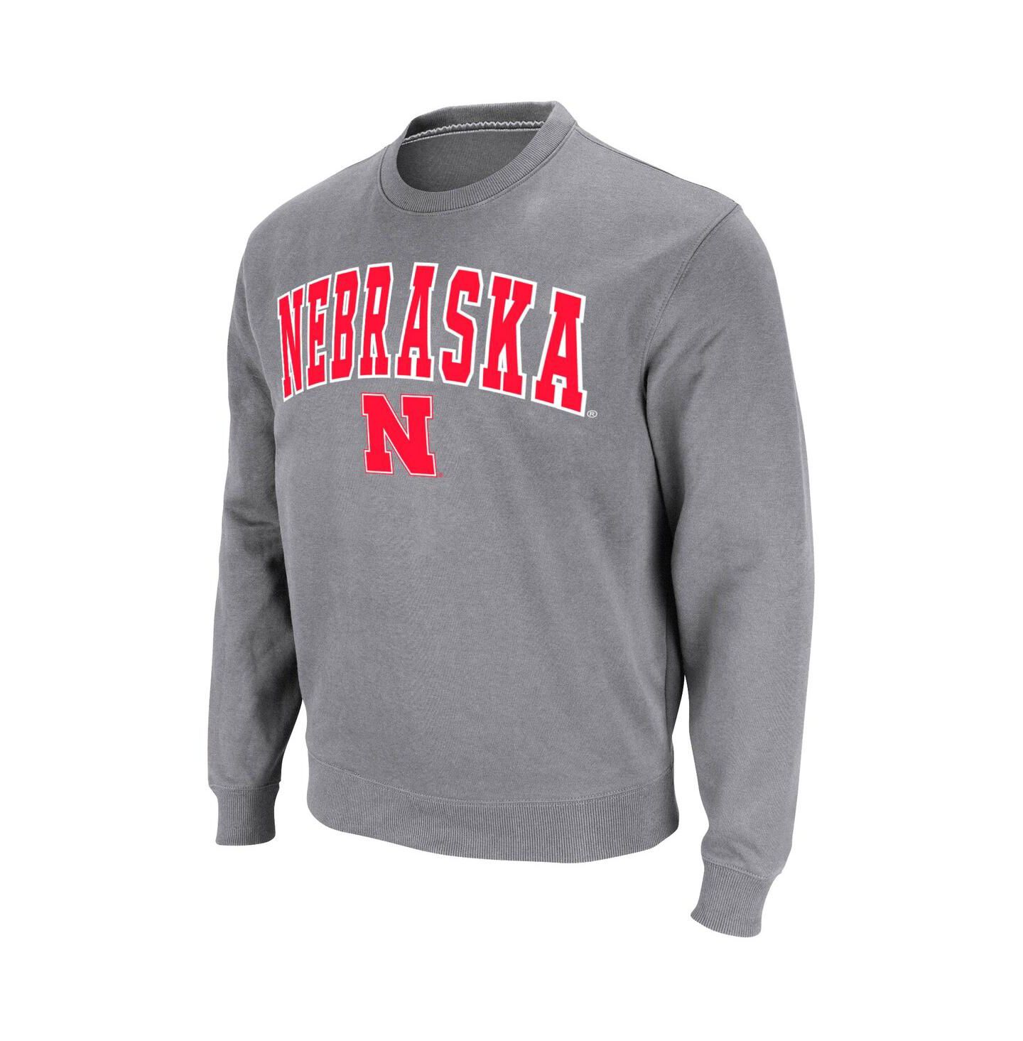 Мужская толстовка Colosseum Nebraska Huskers Arch & Logo Pullover, цвет: Угольный — фото 7