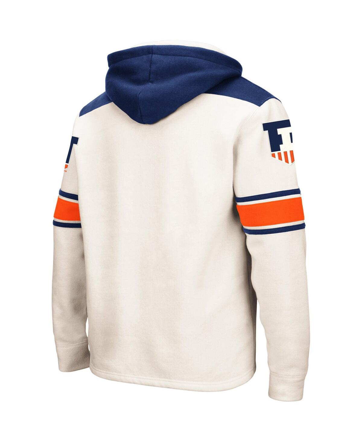 Colosseum Men's  Cream Illinois Fighting Illini 2.0 Lace-up Pullover Hoodie In Cream