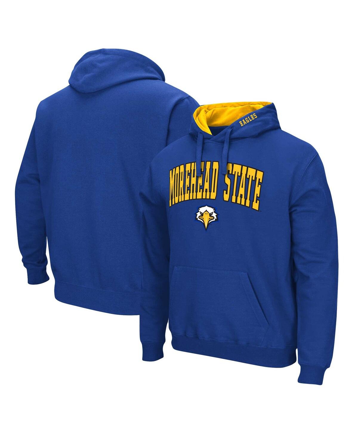 Shop Colosseum Men's  Blue Morehead State Eagles Arch & Team Logo 3.0 Pullover Hoodie