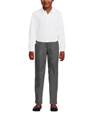 Girls Long Sleeve Interlock Polo Shirt