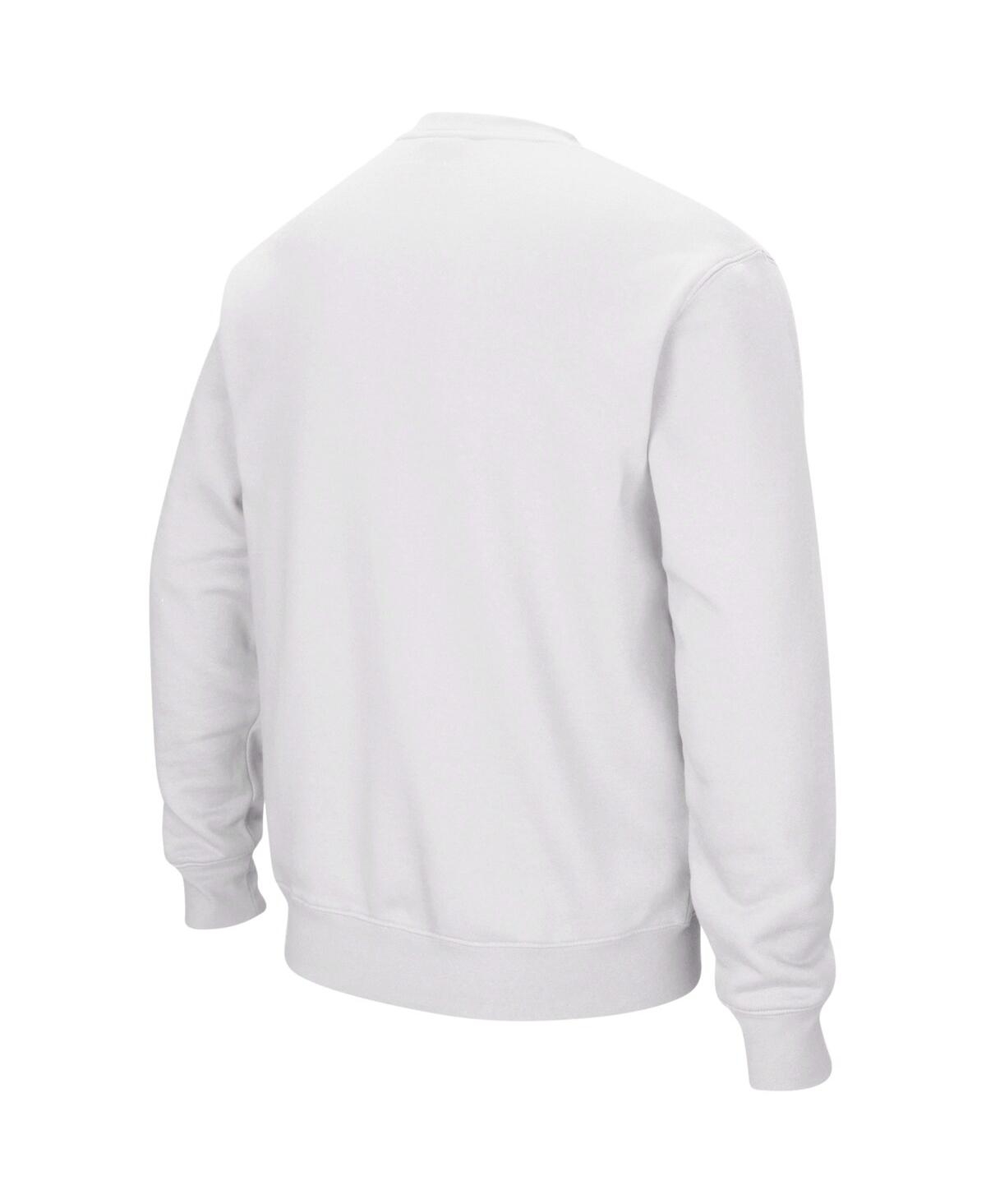 Colosseum Men's Kansas Jayhawks Arch & Logo Crew Neck Sweatshirt In Royal
