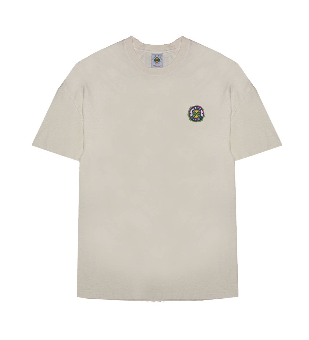 Airbrushed Classic Circle Logo T-Shirt - Off white