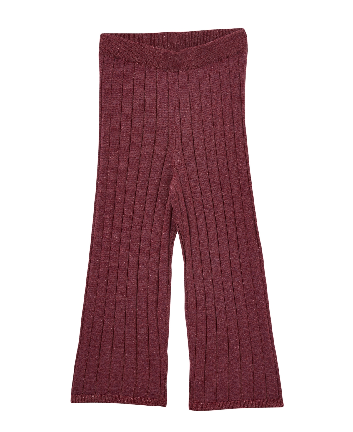 Cotton On Kids' Little Girls Jenna Lurex Knit Pants In Vintage Berry Sparkle