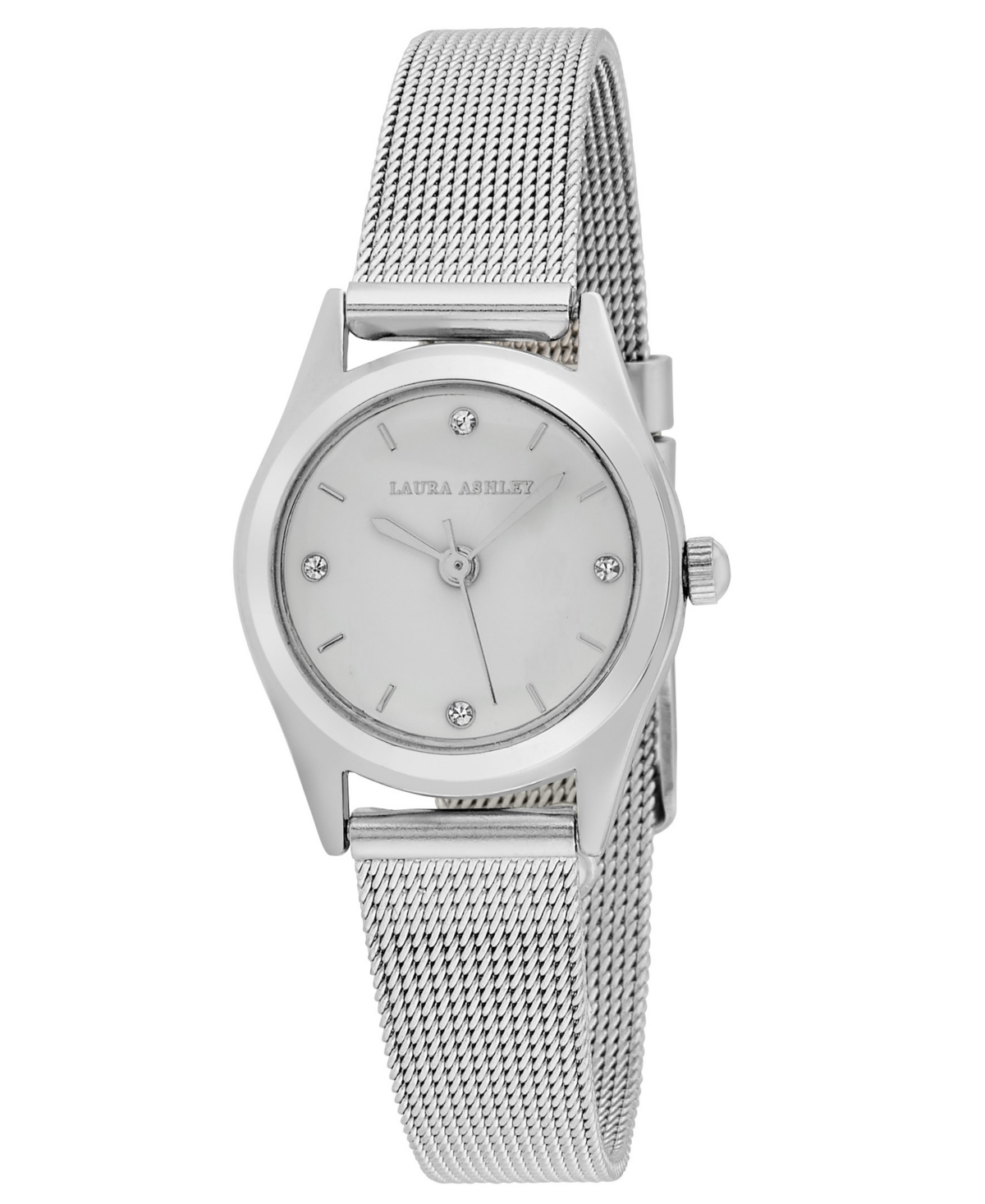 Women's Quartz Ez Reader Silver-Tone Alloy Watch 24mm - Silver