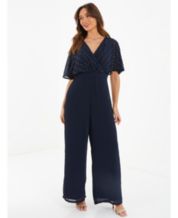 Navy blue shop evening jumpsuit