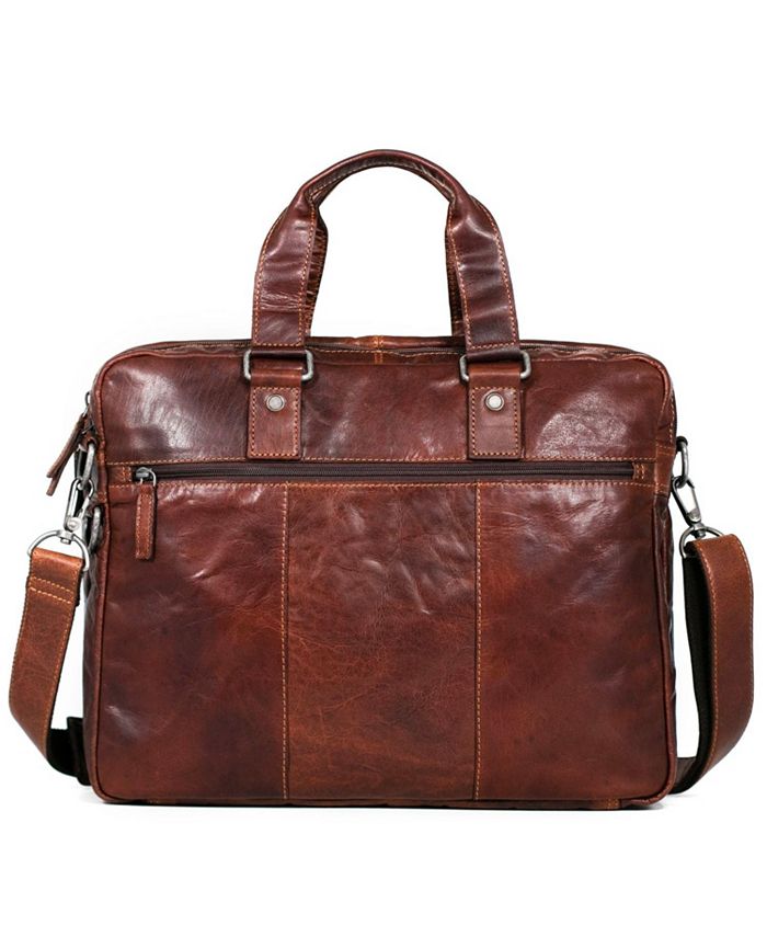 Jack Georges Voyager Leather Professional Briefcase Bag - Macy's