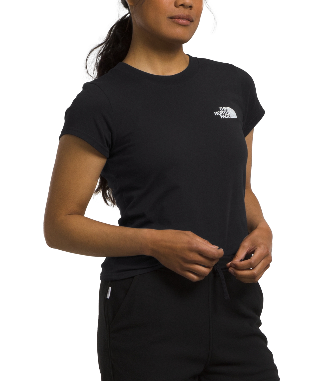 Shop The North Face Women's Evolution Cutie Cotton T-shirt In Tnf Black