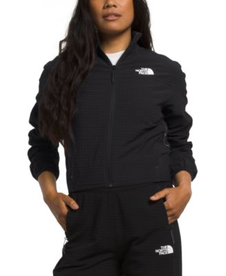 The North Face - Women's Tekware Grid-Print Full-Zip Cropped Jacket