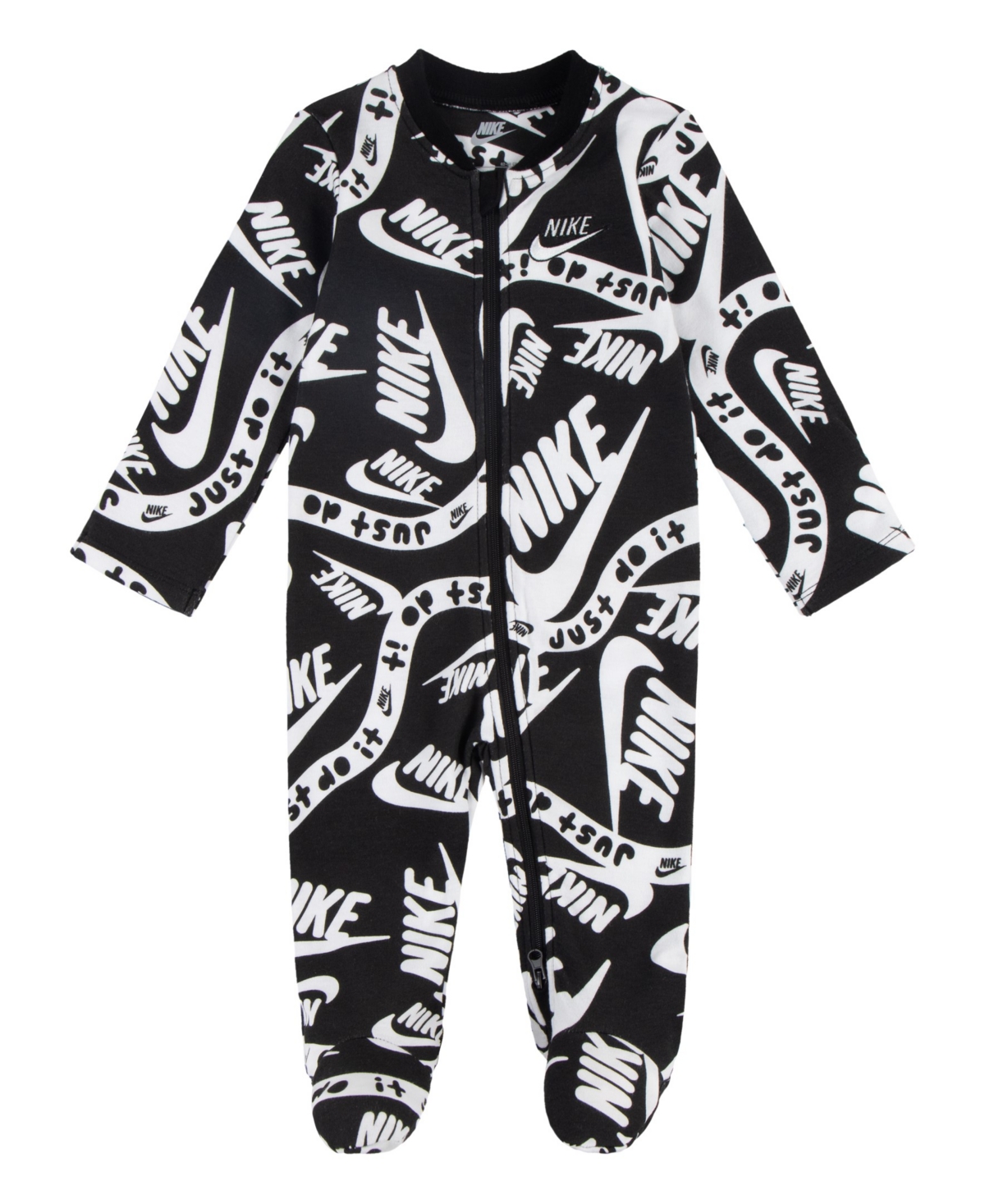Nike Baby Boys And Girls Footed Coverall In Charcoal